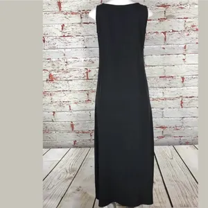 Eileen Fisher Dress Size Small 100% Silk Black Maxi Sleeveless Casual Career thumbnail 5