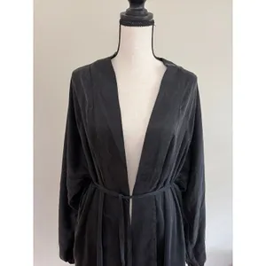 Lunya Black Washable Silk Long Sleeve Belted Lounge Robe Size XS/SM thumbnail 2