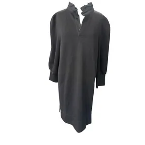 Tuckernuck Pomander Place Black Charlotte Terry Ruffle Collar Shirt Dress Medium thumbnail 13