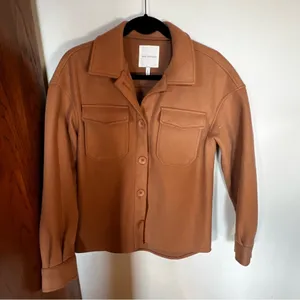 Avec les filles boyfriend shacket cognac size XS thumbnail 2