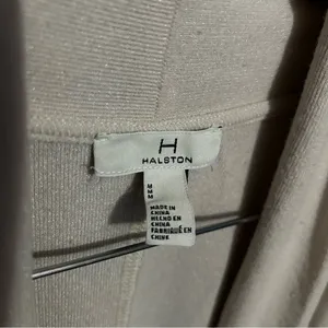 H by Halston Cardigan Sweater Open Front Long Beige Women’s Size M thumbnail 2