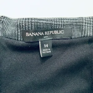 Banana Republic Factory Gray Black Plaid Skater Mini Skirt thumbnail 7