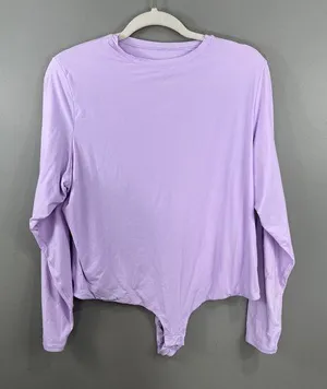 Skims 4x Long Sleeve Lavender Purple Bodysuit EUC thumbnail 1