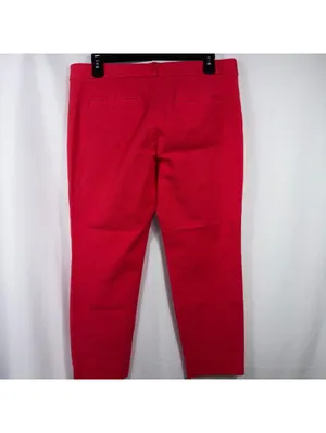Banana Republic Sloan Fit Red Crop Pants Size 10 thumbnail 5