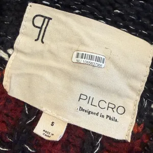 PILCRO For ANTHROPOLOGIE Peace Love‎ Icon Zip Front Sweater Small Chunky Knit thumbnail 7