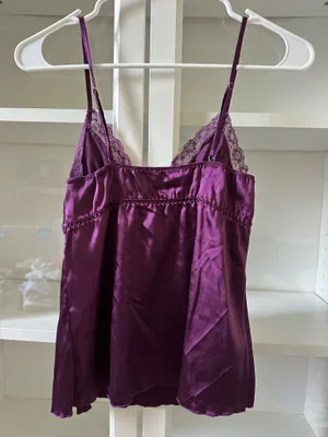 Vinatge Silk Tank Top Purple thumbnail 2