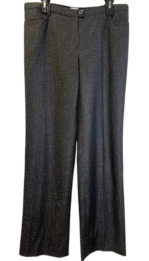 Armani Italian Virgin Wool Wide Leg Gray Slacks‎ / Dress Pants Size 8 thumbnail 1