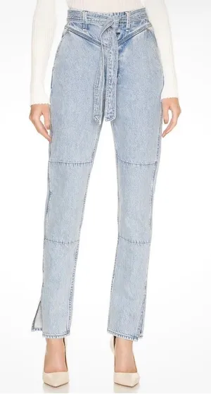 ✨👖 Rag & Bone‎ High-Rise Tie-Waist Panel Denim Jeans Sz 25 👖✨ thumbnail 1