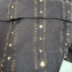 Anthropologie Size-M Womens Quinn Tunic Top Black with Gold‎ Metallic Sequins thumbnail 11
