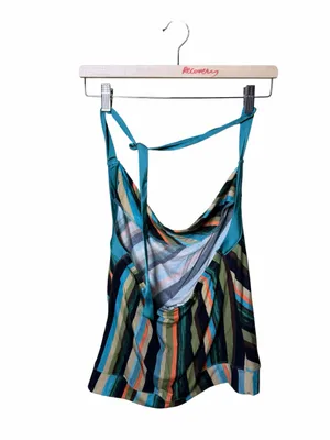 Maeve Anthropologie Striped Cowl Neck Halter Top Y2K Inspired Size Small thumbnail 7