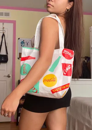 Vintage Retro Coca Cola Tote Bag thumbnail 1