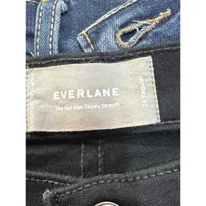 Everlane Mid-Rise Skinny Black Jeans Stretch Denim Everyday Casual Size 28 thumbnail 3