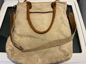 Large western tote bag Tan thumbnail 4