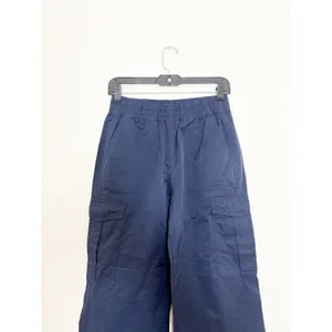 Abercrombie & Fitch Navy Nylon Cargo Pants Size XXS Wide Leg Pullon thumbnail 5