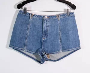 NEW Pilcro Anthropologie Cotton Stretch Low Rise Mini Denim Jean Shorts Blue 31 thumbnail 1