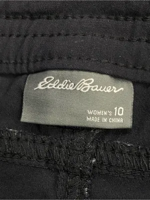 Eddie Bauer Women’s Black Hiking Trail Shorts 10 Nylon Zip Pocket Outdoor thumbnail 4