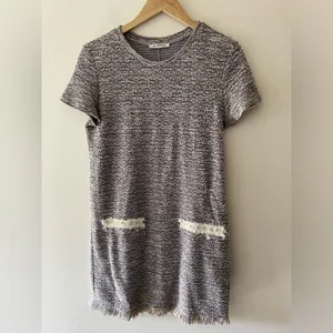 Zara Tweed Rainbow Frill Dress with Pearl‎ Detail thumbnail 3