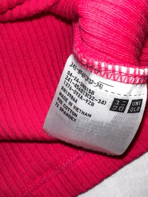 Hot pink Uniqlo ribbed tee. thumbnail 8