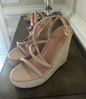 Pretty Little Thing Nude Wedge Sandals 6 thumbnail 3