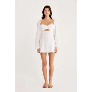 RUMER CAMILLE MINI DRESS SIZE LARGE‎ White thumbnail 3