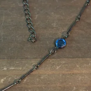 Silver Tone Rhinestone Y Necklace thumbnail 5