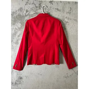 J.Crew Schoolboy Red Wool Blend Blazer Gold Button Preppy Academia Career 2 Tall thumbnail 6
