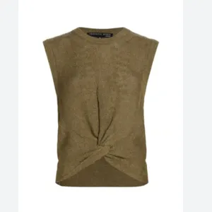 Veronica Beard Kellen twist-front sweater Chartreuse thumbnail 6