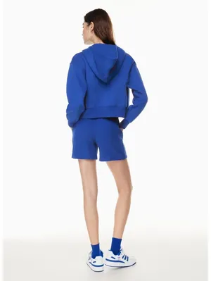 Aritzia TNA Cozy Fleece Boyfriend Mid-Thigh Shorts Blue XS #94293 thumbnail 4