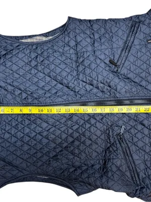 Barbour Navy Quilted Gilet Vest Size 14 Flyweight Diamond Quilt Tailored Class thumbnail 12