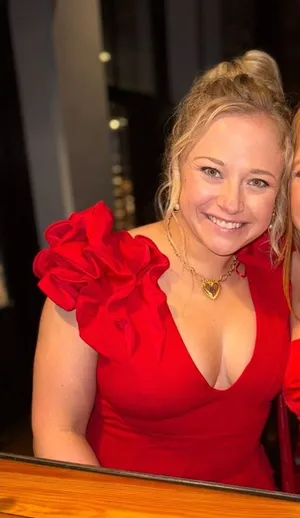 Red Ruffle Sleeve Jumpsuit  thumbnail 1