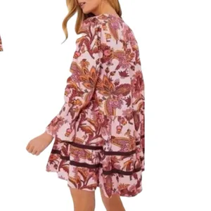 NWT Tuckernuck Beach Sunset Chintz Kenzo Coverup Mini Dress Size XL thumbnail 2