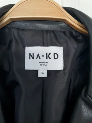 NA-KD Maxi Oversized PU Blazer thumbnail 8
