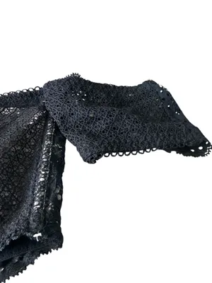 Victoria's Secret Black Floral Lace Bralette Off-Shoulder Cap Sleeve Wire-Free L thumbnail 3