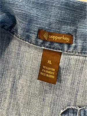 Copper Key Women’s Denim Button-Up Vest Size XL thumbnail 4