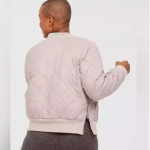 OFFLINE By Aerie Diamond Quilted Sherpa Lined Puffer Bomber Jacket XL thumbnail 3