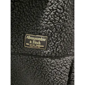 ​Abercrombie & Fitch Sherpa Fleece Pullover Snap Mock Neck Sweater Navy Blue S thumbnail 2