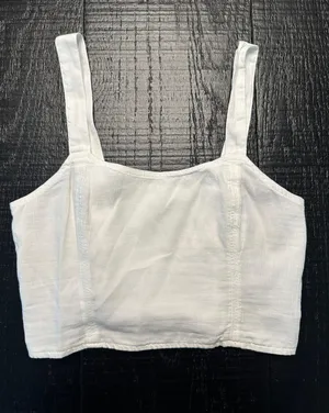 Aerie Linen Crop Top thumbnail 1