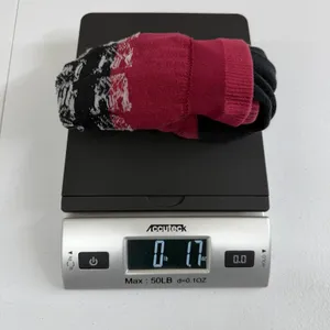 Women's red snowflake stretch‎ knit tall crew socks accessories casual one size thumbnail 4