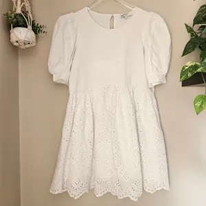 Peter Som Collective Rent the Runway White Combo Eyelet Dress Mini Sz 6 $360 thumbnail 4