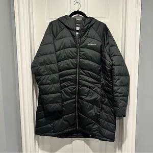 Columbia Women's Karis Gale II Long Jacket Plus Size 1X Black Hooded Insulated thumbnail 3