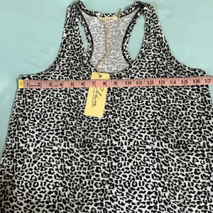 Elan cheetah print distressed tank top thumbnail 5