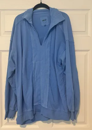 Aerie Starry Skies Open Neck Sweatshirt thumbnail 1