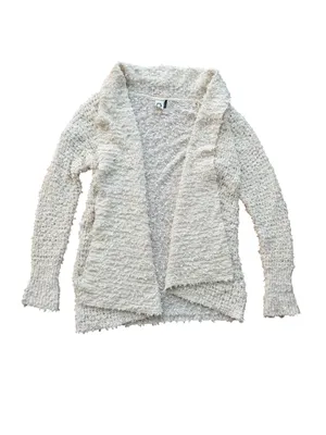 Akemi + Kin Anthropologie Cozy Open-Front Cream Women's Cardigan Sweater Size M thumbnail 3