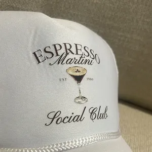 Espresso martini social club white trucker hat NEW thumbnail 2