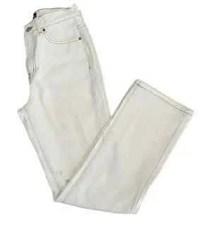 BDG Urban Outfitters Loose Straight Unisex White Jeans SZ 26 thumbnail 1