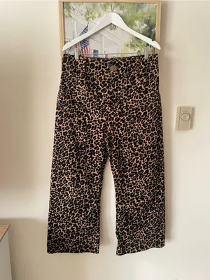 Anthropologie Maeve The Colette High-Rise Wide-Leg Leopard Pants 32 thumbnail 2