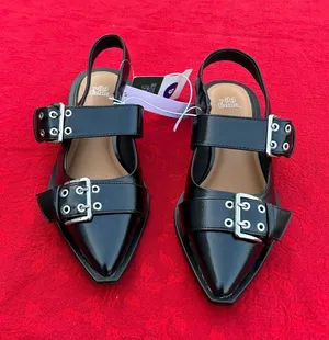 Size 6 Peyton Double Buckle black‎ Slingback Flats by wild fable thumbnail 1