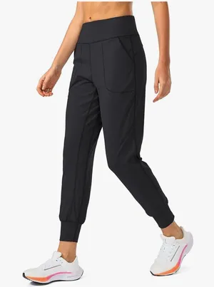 NEW Pockets High Waisted Athletic Workout Yoga Pants Joggers M 25.5” inseam thumbnail 1