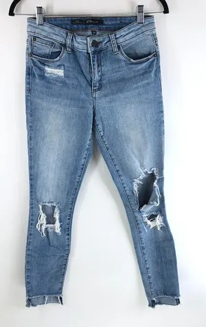 STS Blue Womens Jeans Emma Ankle Skinny Distressed Medium Wash 26 thumbnail 1