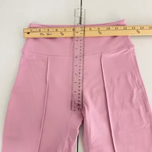 PINK Victoria's Secret Flare Leggings Womens Small Short Pintuck Seam Pink thumbnail 7